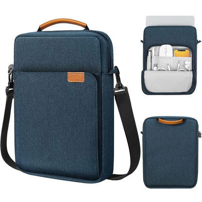 Vertical Laptop Bag Handheld Shoulder Crossbody Bag, Size: 13.3 Inch(Dark Blue) - 13.3 inch by buy2fix | Online Shopping UK | buy2fix