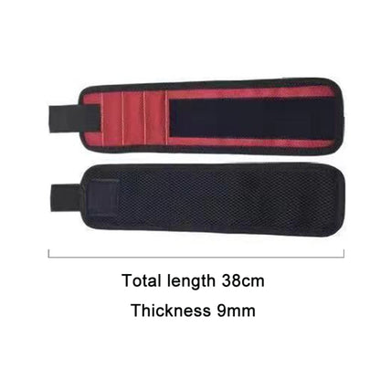 Electric Woodworking Multifunctional Powerful Magnetic Wrist Strap, Style: Three Rows Black - Others by buy2fix | Online Shopping UK | buy2fix