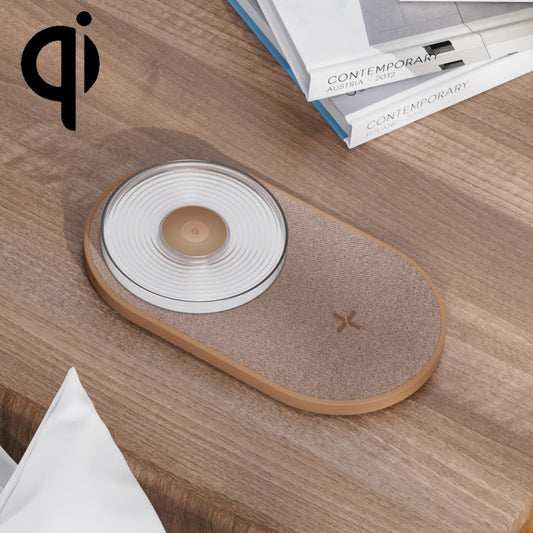 K29T 15W Cell Phone Wireless Charging With Seven-Color Night Light, Color: Woodgrain - Apple Accessories by buy2fix | Online Shopping UK | buy2fix
