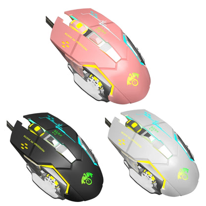 LEAVEN X6 6 Keys Game Computer Ergonomic Wired Mouse, Cable Length: 1.42m(Pink) - Wired Mice by LEAVEN | Online Shopping UK | buy2fix