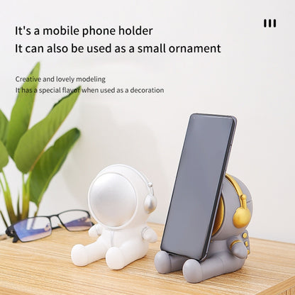 Astronaut Tablet Phone Bracket Desktop Phone Holder Ornaments(Gray) - Desktop Holder by buy2fix | Online Shopping UK | buy2fix