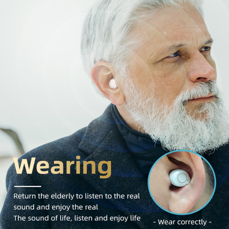 GM-902 Wireless Magnetic Charging Bluetooth Hearing Aids Elderly Sound Amplifier(Skin-color+White) - Hearing Aids by buy2fix | Online Shopping UK | buy2fix