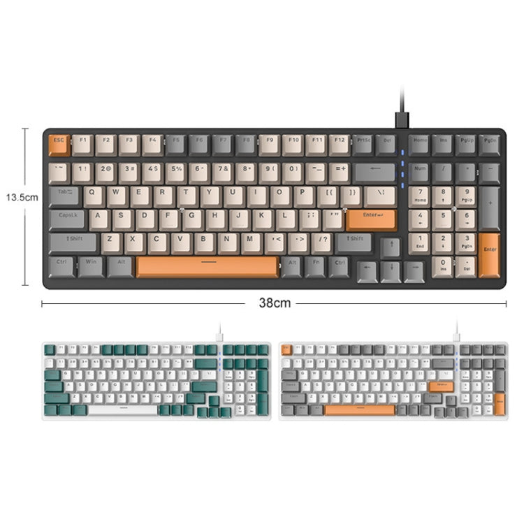 ZIYOU LANG  K3 100 Keys Game Glowing Wired Mechanical Keyboard, Cable Length: 1.5m, Style: Micro Light Version Green Axis - Wired Keyboard by ZIYOU LANG | Online Shopping UK | buy2fix