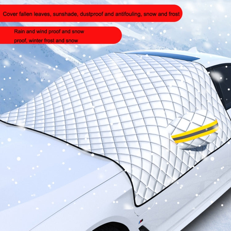 SUITU R-3945 Car Winter Front Glass Snow Shield Defrost Sunshade Thickened Car Clothing, Style: Non-magnet With Earmuffs - In Car by SUITU | Online Shopping UK | buy2fix