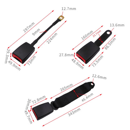 Universal 3-point Car Retrofit Seat Belt With Emergency Locking(Iron Bar Latch) - In Car by buy2fix | Online Shopping UK | buy2fix