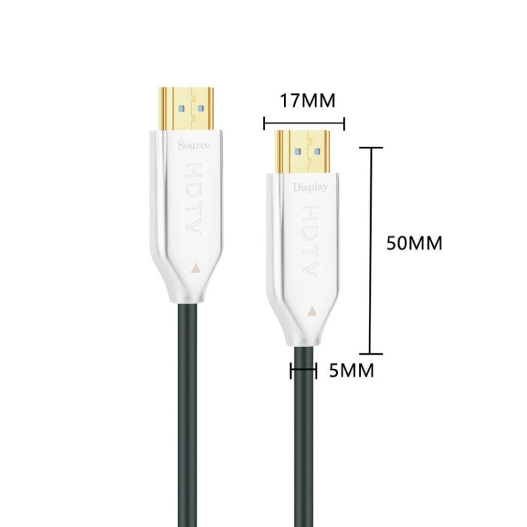 2.0 Version HDMI Fiber Optical Line 4K Ultra High Clear Line Monitor Connecting Cable, Length: 15m(White) - Cable by buy2fix | Online Shopping UK | buy2fix