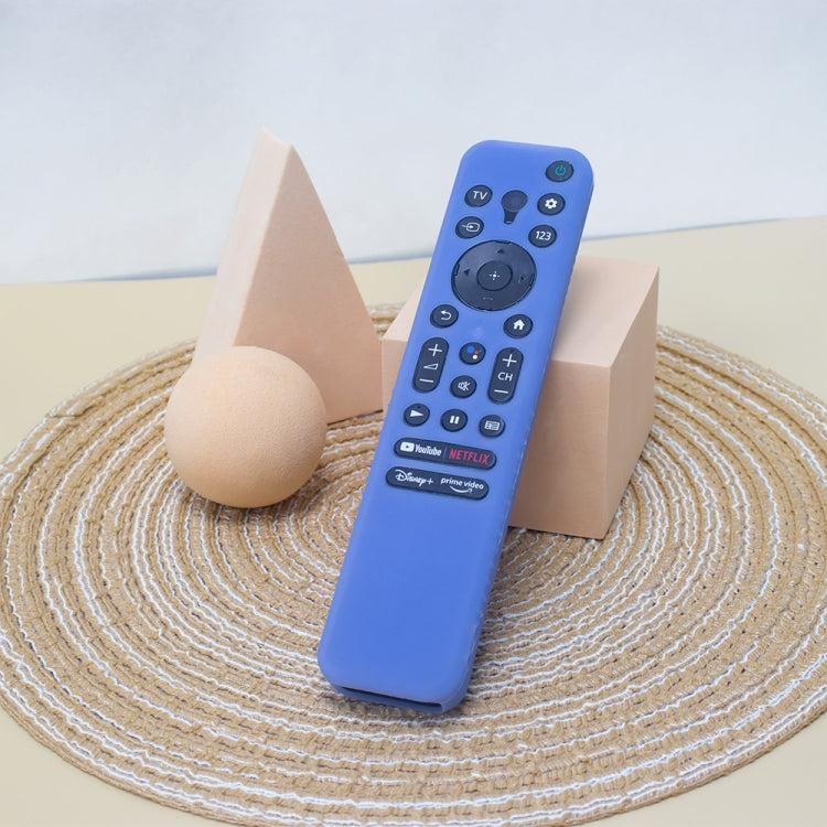 Y56 Voice Remote Silicone Anti-Fall Protective Case For Sony RMF-TX800U/C/P/T/900U(Luminous Blue) - Consumer Electronics by buy2fix | Online Shopping UK | buy2fix