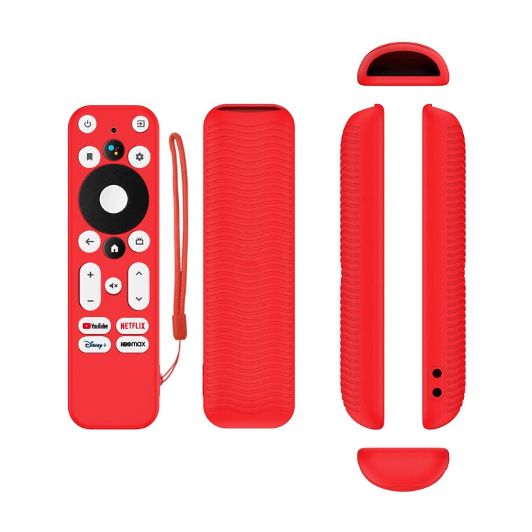 For ONN Android TV 4K UHD Streaming Device Y55 Anti-Fall Silicone Remote Control Cover(Red) - Consumer Electronics by buy2fix | Online Shopping UK | buy2fix