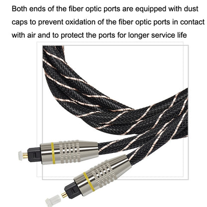 EMK HB/A6.0 SPDIF Interface Digital High-Definition Audio Optical Fiber Cable, Length: 1m(Black White Net) -  by EMK | Online Shopping UK | buy2fix