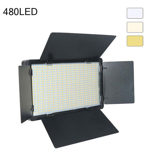 E600 3-color Temperature 40W 3200K-5600K LED Flat Panel Lights Live Broadcast Fill Light,EU Plug -  by buy2fix | Online Shopping UK | buy2fix