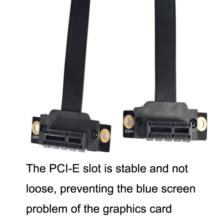 PCI-E 3.0 1X 180-degree Graphics Card Wireless Network Card Adapter Block Extension Cable, Length: 10cm -  by buy2fix | Online Shopping UK | buy2fix