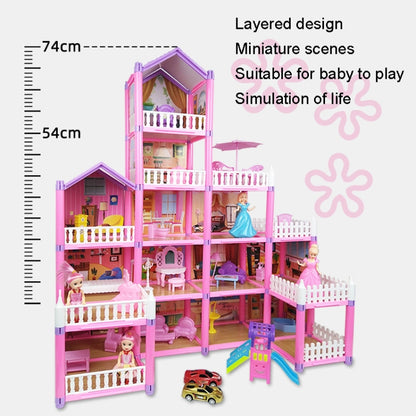 DSJ55 162pcs/set Children Passing Domestic Toy Doll House Princess Castle Set Simulation Disguise House - Pretend Play Toys by buy2fix | Online Shopping UK | buy2fix