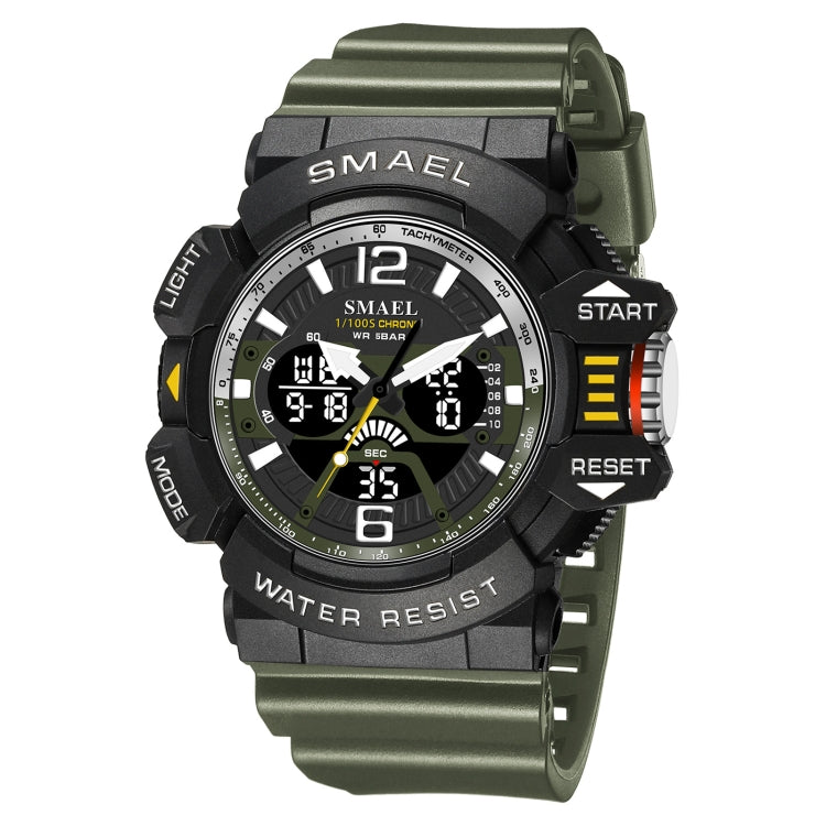 SMAEL 8065 Waterproof Sports Multifunctional Luminous Watch Men(Army Green) - Sport Watches by SMAEL | Online Shopping UK | buy2fix