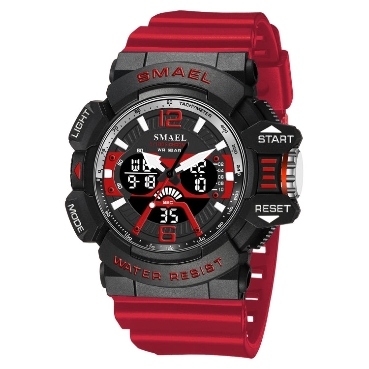 SMAEL 8065 Waterproof Sports Multifunctional Luminous Watch Men(Red) - Sport Watches by SMAEL | Online Shopping UK | buy2fix