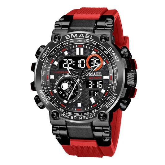 SMAEL 1803B Outdoor Waterproof Multifunctional Alloy Sports Watch(Red) - Sport Watches by SMAEL | Online Shopping UK | buy2fix
