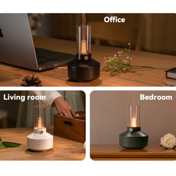 DQ708 Simulation Candle Light Aroma Diffuser USB Air Humidifier with Night Light(White) - Air Purifiers & Accessories by buy2fix | Online Shopping UK | buy2fix