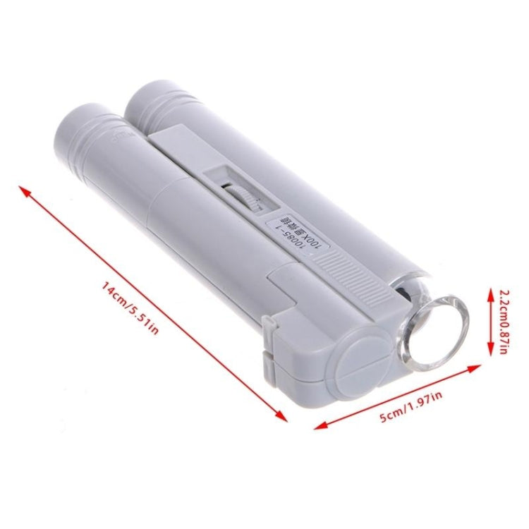 10085-1 100X Double Tube Microscope With LED Light Identification Magnifier - Consumer Electronics by buy2fix | Online Shopping UK | buy2fix