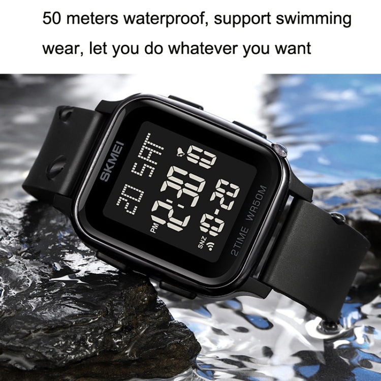 SKMEI 1858 Square Waterproof Digital Dual Display LED Luminous Watch(Rose Gold) - LED Digital Watches by SKMEI | Online Shopping UK | buy2fix