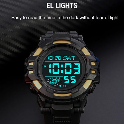 SKMEI 2003 Multifunctional Back Light Sports Watch Mens Countdown Date Alarm Clock Watch(Silver Black Machine) - LED Digital Watches by SKMEI | Online Shopping UK | buy2fix