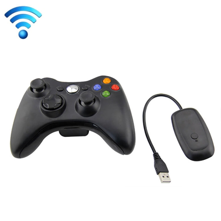 For Microsoft Xbox 360 / PC XB13 Dual Vibration Wireless 2.4G Gamepad With Receiver(Black) - Gamepad by buy2fix | Online Shopping UK | buy2fix