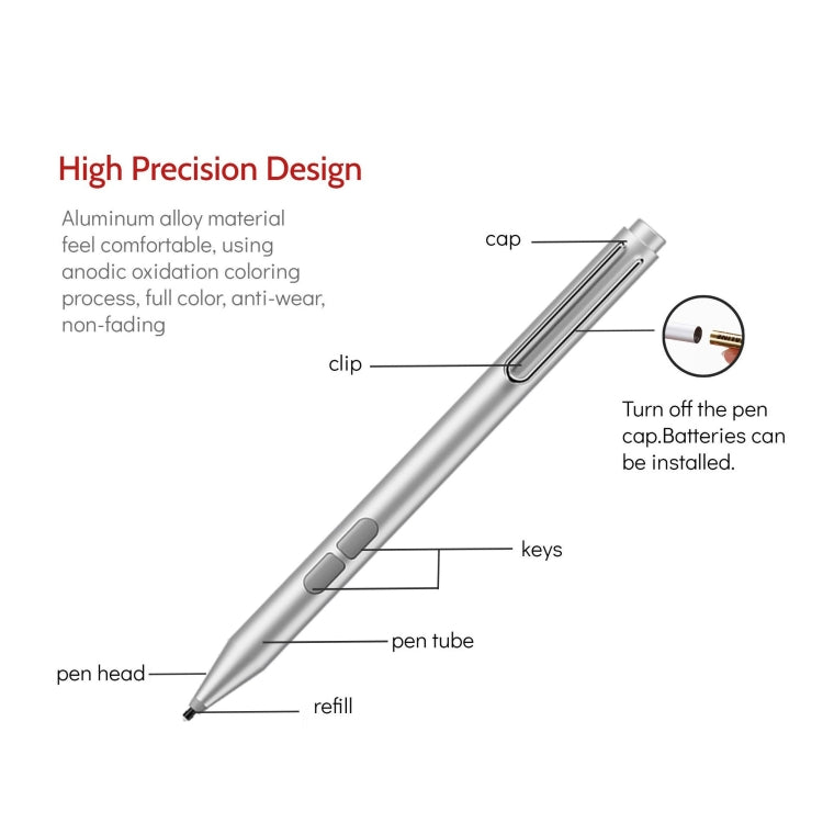 F94S For Microsoft Surface Series Stylus Pen 1024 Pressure Level Electronic Pen(Black) - Pencil Accessories by buy2fix | Online Shopping UK | buy2fix