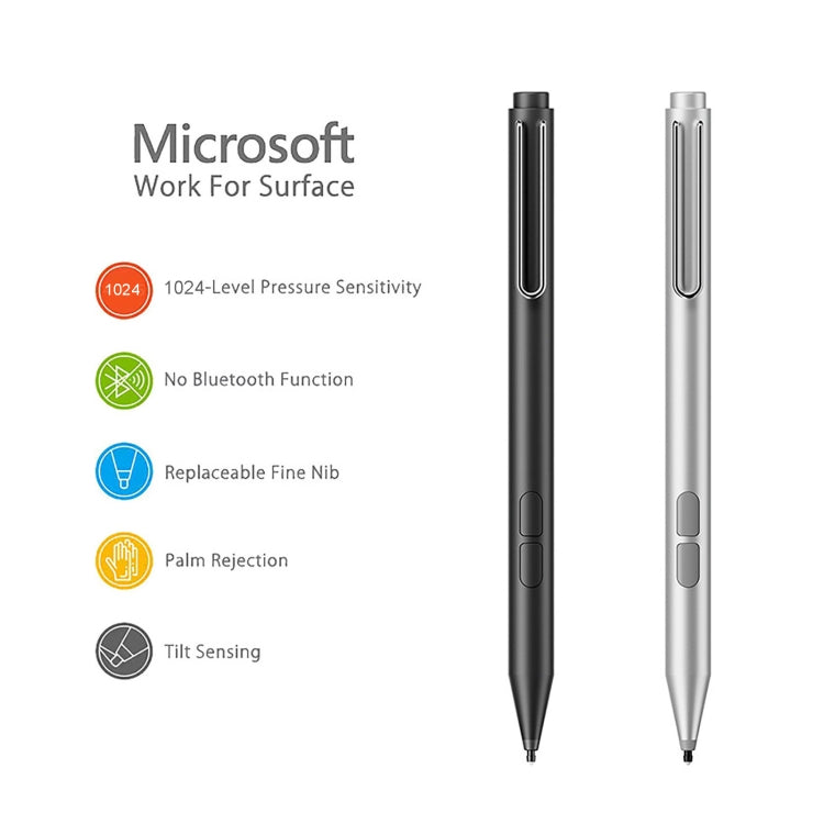 F94S For Microsoft Surface Series Stylus Pen 1024 Pressure Level Electronic Pen(Black) - Pencil Accessories by buy2fix | Online Shopping UK | buy2fix