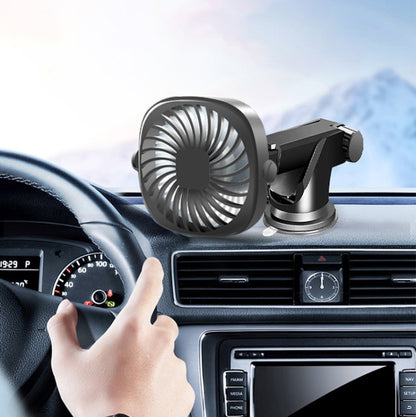 Car Suction Cup Fan Desktop Dormitory Office Kitchen Fan(Black) - In Car by buy2fix | Online Shopping UK | buy2fix