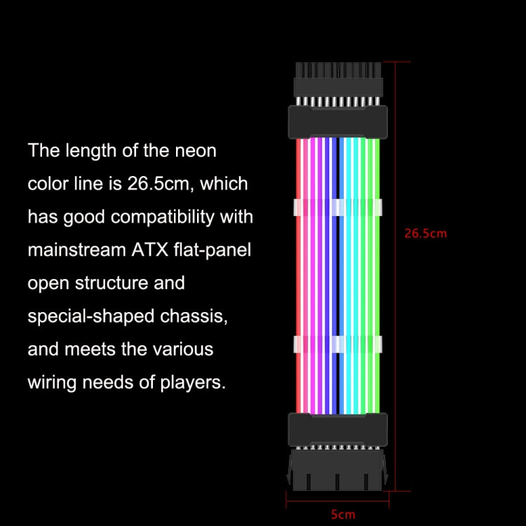 3x8pin Graphics Card Power Supply Wire White 5V ARGB Neon Color Line -  by buy2fix | Online Shopping UK | buy2fix