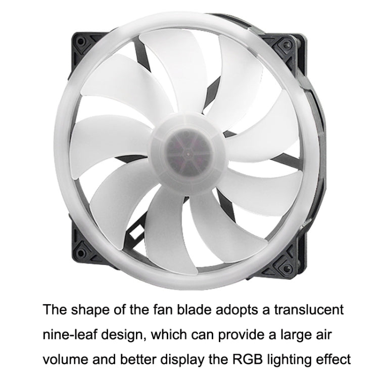 FANNER 2020 5V ARGB 20cm Large Air Volume Slow Motherboard Chassis Fan -  by buy2fix | Online Shopping UK | buy2fix