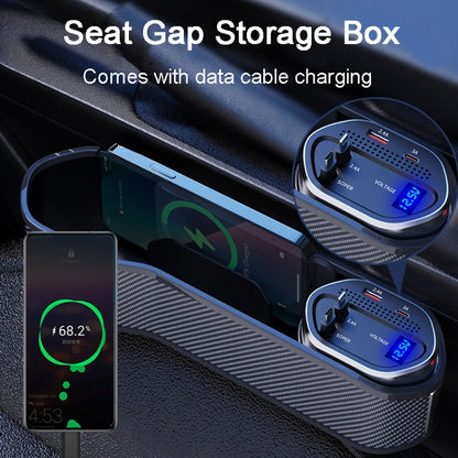 Vehicle Seat Gap Storage Box Organizer Front Seat Console Side Pocket ,Spec: Wireless Charging Ordinary  Wire -  by buy2fix | Online Shopping UK | buy2fix