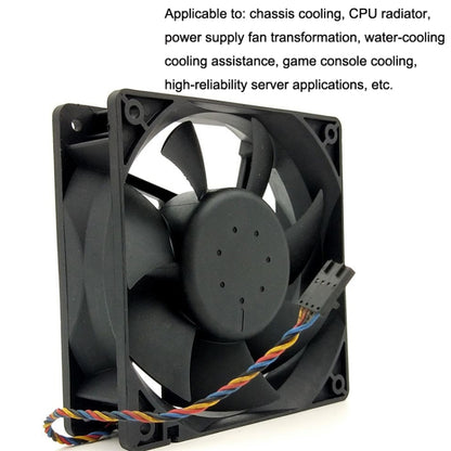 AFC1212DE 12cm 12V 3A Dual Ball Bearing DC Cooling Fan(Black) - Fan Cooling by buy2fix | Online Shopping UK | buy2fix