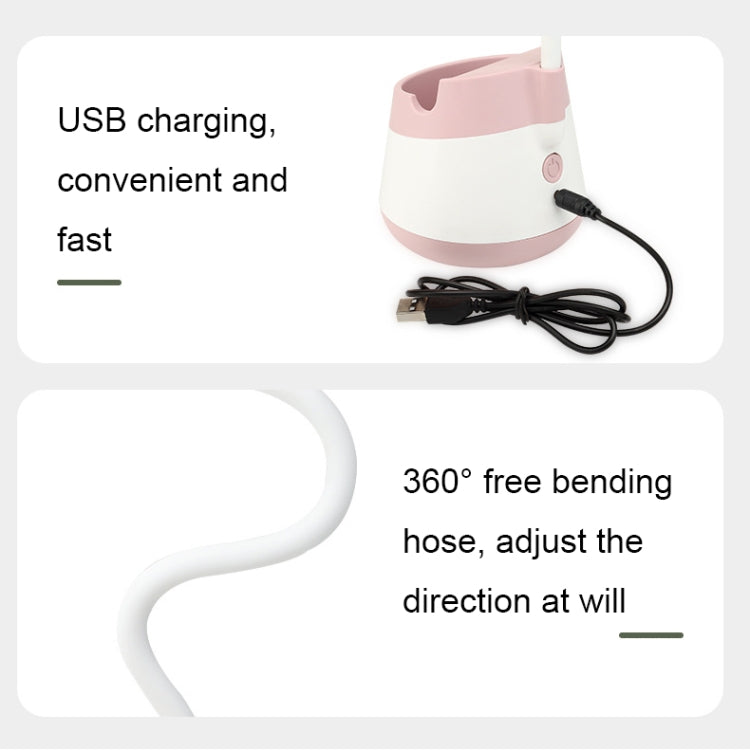 276A USB Charging Desktop Pen Holder Fan with Phone Holder Function Dormitory Portable Fan(Green) - Electric Fans by buy2fix | Online Shopping UK | buy2fix