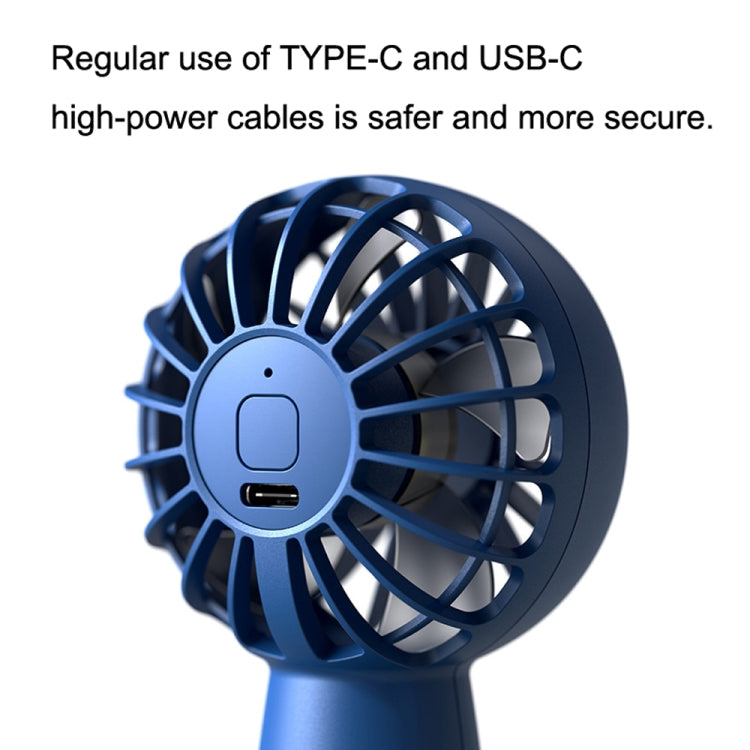 USB Outdoor Mini Handheld Brushless Motor Fan, Style: 1200mAh(Blue) - Electric Fans by buy2fix | Online Shopping UK | buy2fix