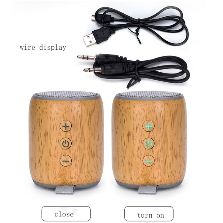 BT811 Mini Wooden Wireless Bluetooth Speaker Support TF Card & 3.5mm AUX(Silver Gray) - Mini Speaker by buy2fix | Online Shopping UK | buy2fix