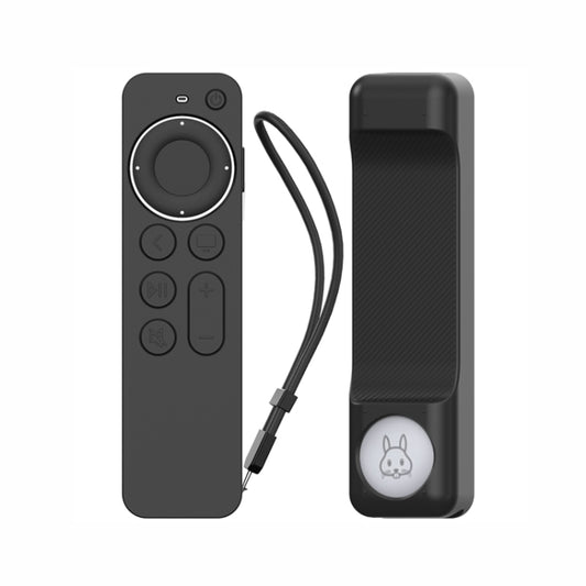 For Apple TV Siri Remote 2/3 AhaStyle PT165 Remote Controller Silicone Protective Case(Black) - Remote Control Covers by AhaStyle | Online Shopping UK | buy2fix