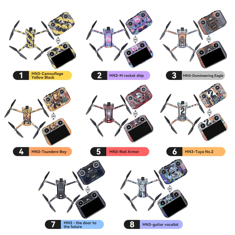 For DJI Mini 3 Pro Remote Control Body Sticker ,Spec: RC With Screen(Rocket Ship) - Other by RCSTQ | Online Shopping UK | buy2fix