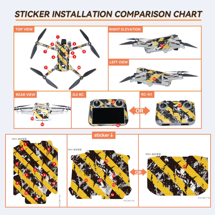 For DJI Mini 3 Pro Remote Control Body Sticker ,Spec: RC With Screen(Rocket Ship) - Other by RCSTQ | Online Shopping UK | buy2fix