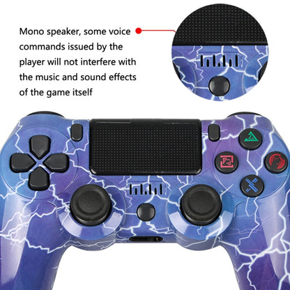 For PS4 Wireless Bluetooth Game Controller With Light Strip Dual Vibration Game Handle(Line) - Gamepads by buy2fix | Online Shopping UK | buy2fix