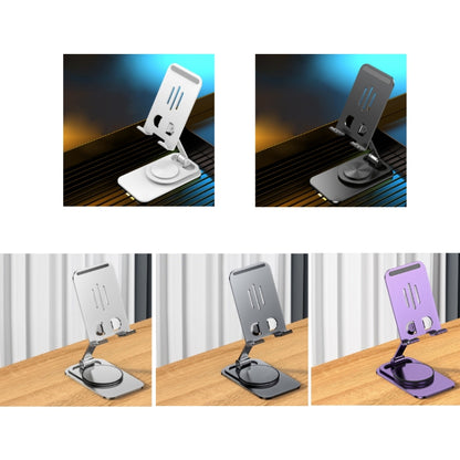Desktop 360-degree Rotating Foldable Mobile Phone Holder, Color: Metal Gray - Desktop Holder by buy2fix | Online Shopping UK | buy2fix