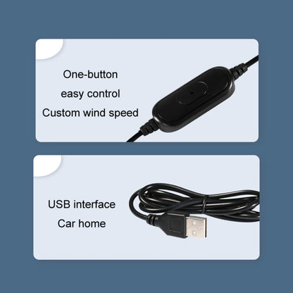 F210 Dual-Engine Car Air Outlet Base Dual-Purpose USB Fan(Black) - Heating & Fans by buy2fix | Online Shopping UK | buy2fix