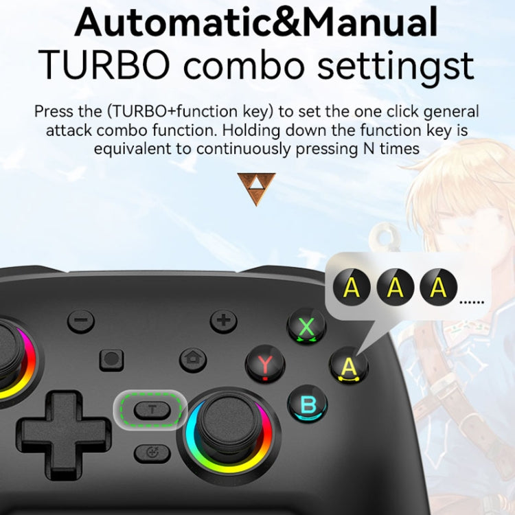 Wireless Bluetooth Somatosensory Vibration Gamepad for Nintendo Switch/Switch PRO, Color: Black - Gamepads by buy2fix | Online Shopping UK | buy2fix