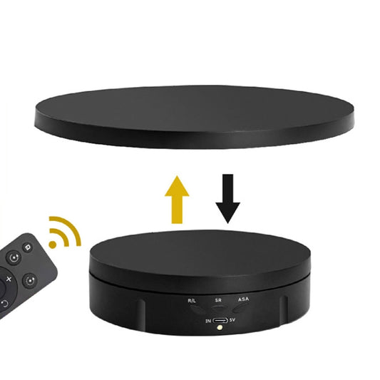 2 In 1 Charging Turntable Rotary Jewelry Live Shooting Display Stand, Color: Black Remote Control -  by buy2fix | Online Shopping UK | buy2fix