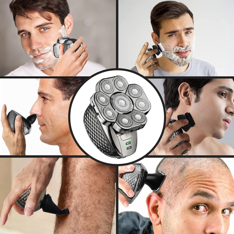 6 In 1 9 Knife Head Multifunctional USB Shaver Full Body Water Washing Shaver Men Hair Bald - Electric Shavers by buy2fix | Online Shopping UK | buy2fix