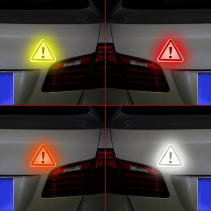 10pcs Car Tail Triangle Reflective Stickers Safety Warning Danger Signs Car Stickers(Orange) - Warning Sticker by buy2fix | Online Shopping UK | buy2fix