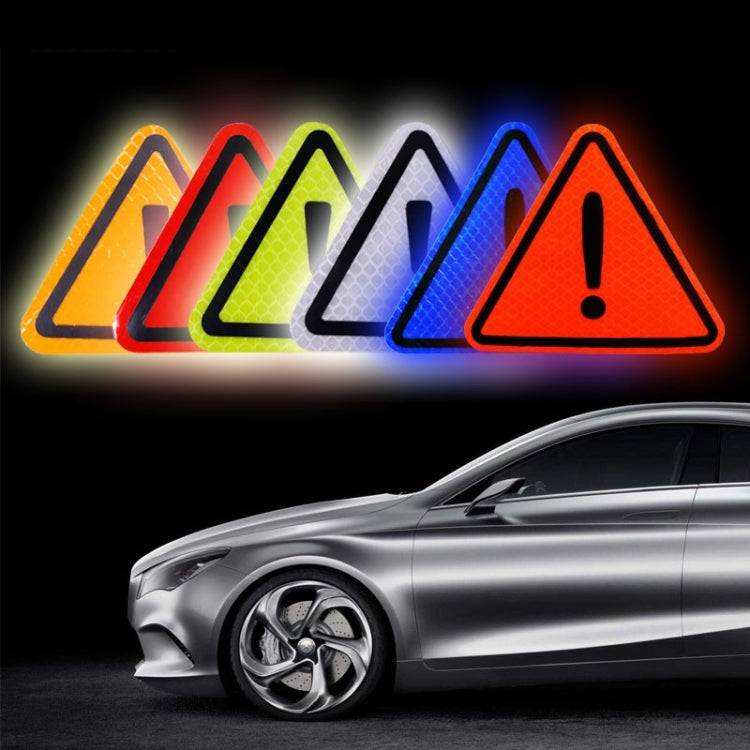 10pcs Car Tail Triangle Reflective Stickers Safety Warning Danger Signs Car Stickers(Orange) - Warning Sticker by buy2fix | Online Shopping UK | buy2fix