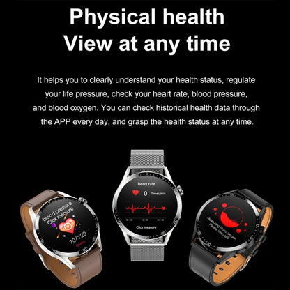 Sports Health Monitoring Waterproof Smart Call Watch With NFC Function, Color: Black-Black Silicone - Smart Watches by buy2fix | Online Shopping UK | buy2fix