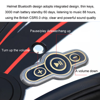 KUQIBAO Motorcycle Bluetooth Headset Double Lens Helmet With Braid, Size: L(White Phantom Fiber) - Helmets by KUQIBAO | Online Shopping UK | buy2fix