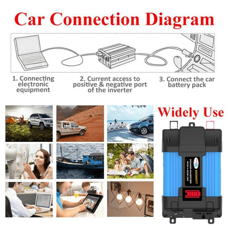 12V-110V 500W SOLIKE TECH Vehicle Inverter Sine Wave Convertor Auto Inverter - Pure Sine Wave by SOLIKE TECH | Online Shopping UK | buy2fix