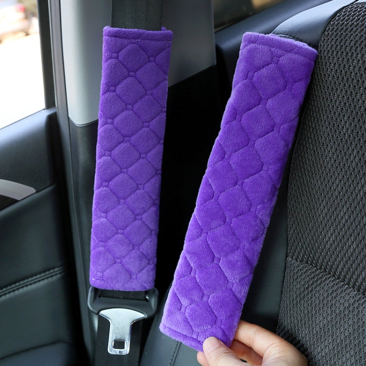 Car Seat Belt Protector Soft Extended Shoulder Pads, Color: Rose Red Square - Seat Belts & Padding by buy2fix | Online Shopping UK | buy2fix