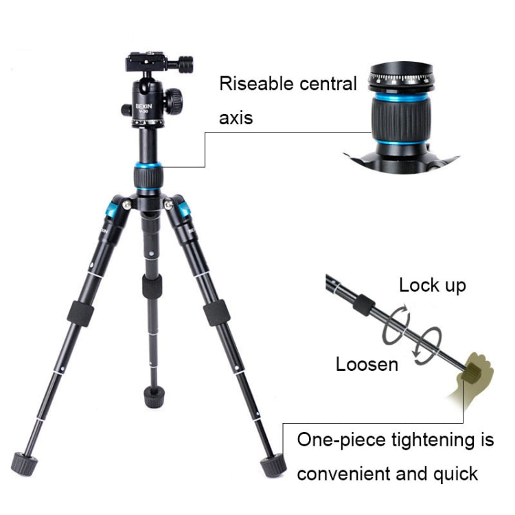 BEXIN V30 Adjustable Aluminum Alloy Desktop Camera Tripod Mini Portable Folding Live Tripod(MS08-S) - Tripods by BEXIN | Online Shopping UK | buy2fix